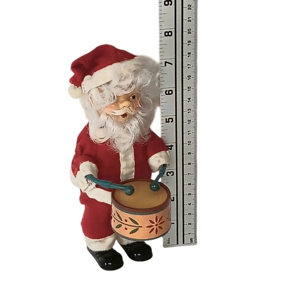 Vintage Wind Up Santa Claus Figurine Playing Drum Christmas Decor - Working - Picture 6 of 15